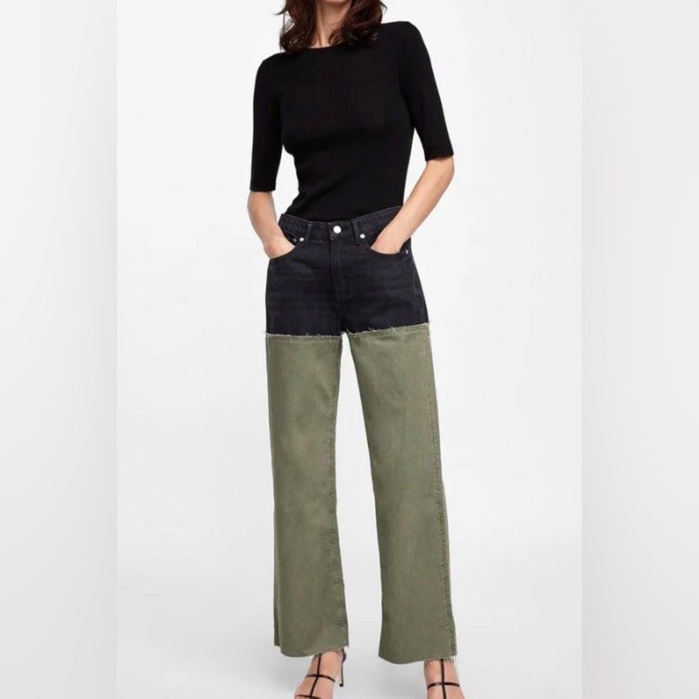 Zara Women’s Premium Two Tone Wide Leg Denim